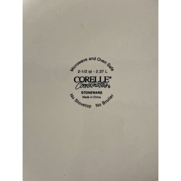 VTG Corelle Coordinates Covered Casserole Abundance Fruit Stoneware 2.5 Quart - Picture 5 of 10